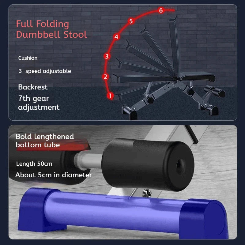 Foldable Multi-Function Dumbbell Bench Set