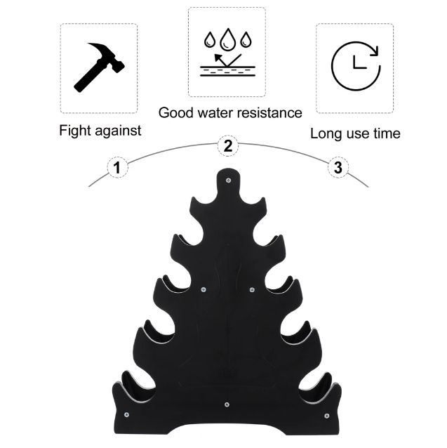 Triangle Fitness Rack - Dumbbell & Kettlebell Storage Stand