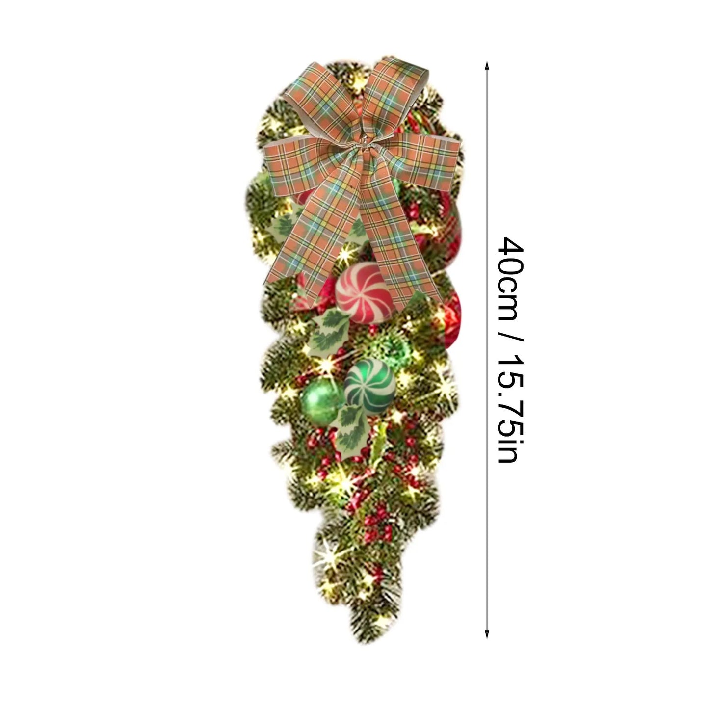 Christmas Vine Garland Wreath Door Hanger Ornament