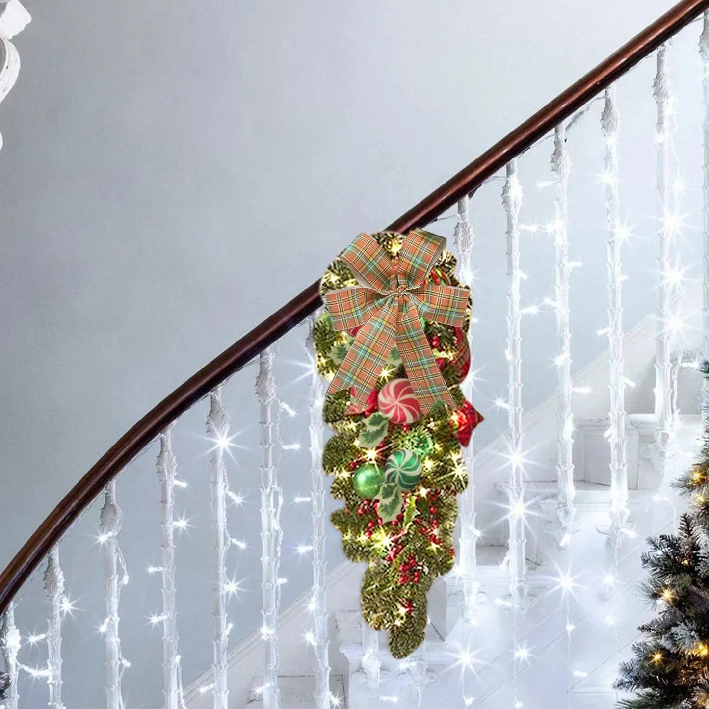 Christmas Vine Garland Wreath Door Hanger Ornament