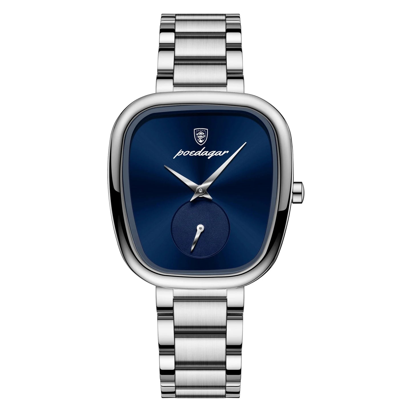 Women's Stainless Steel Waterproof Quartz Watch (Silver Blue)