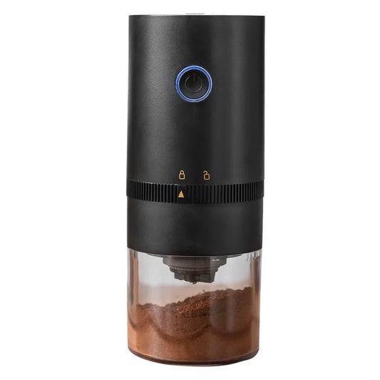 Portable USB C Rechargeable Coffee Grinder Ceramic Burr Mill Black
