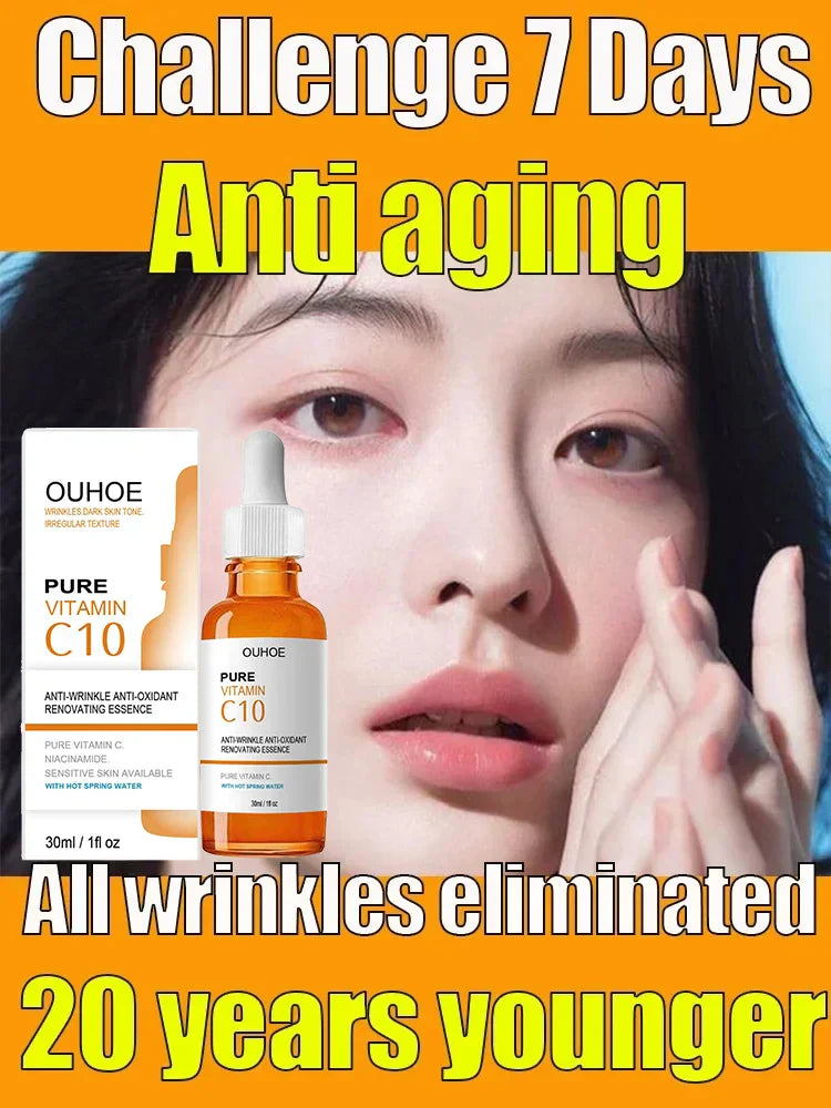 Wrinkle Remover Face Serum - Lifting, Firming, Anti-Aging Essence with Vitamin C