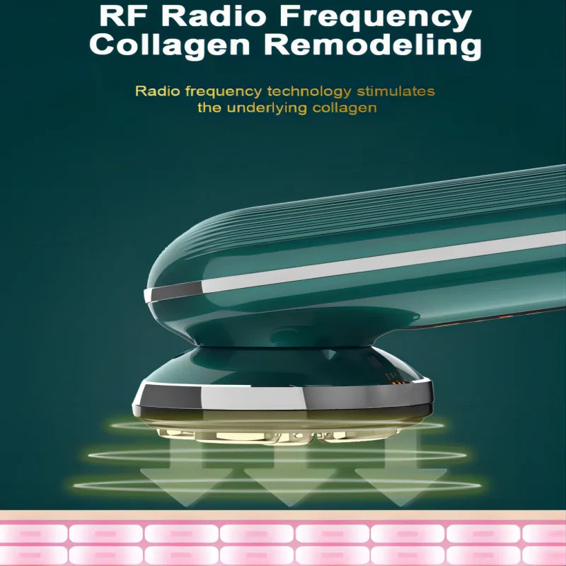 5-in-1 EMS LED Facial Device with Vibration Massager Green