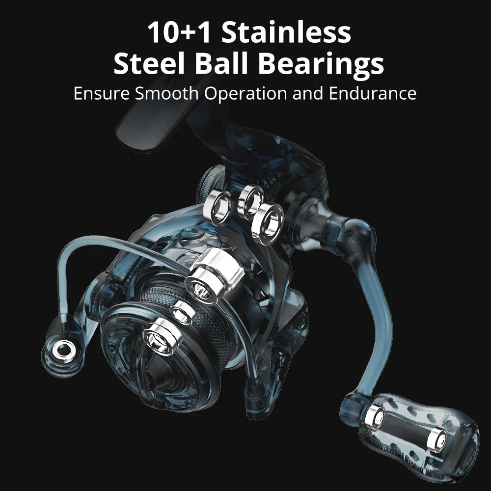 Spinning Fishing Reel 1000 Series Pre-Loading Reel Silver