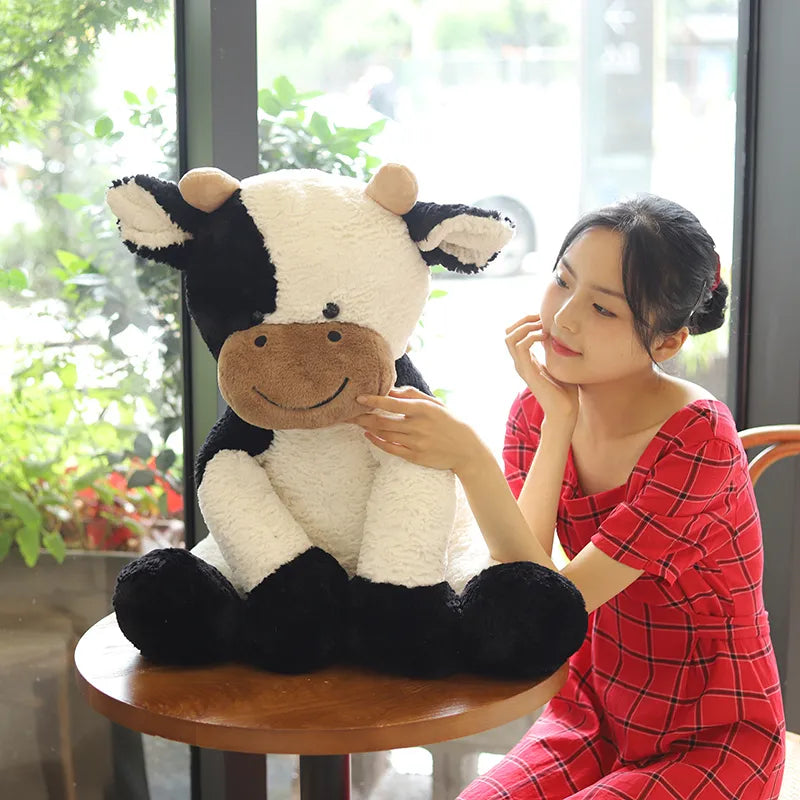 Kawaii Sitting Milk Cow Plush Toy
