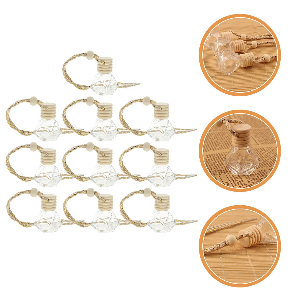 10PCS Hanging Glass Perfume Bottle Car Scent Diffuser–8ml