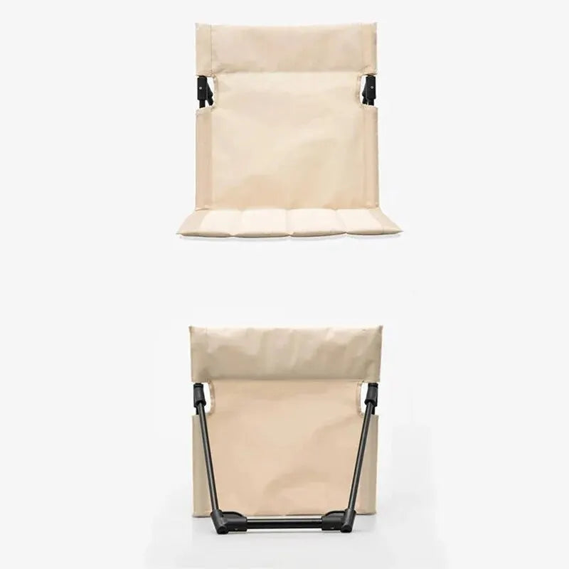 Foldable Camping Chair Cushion And Storage Bag Beige