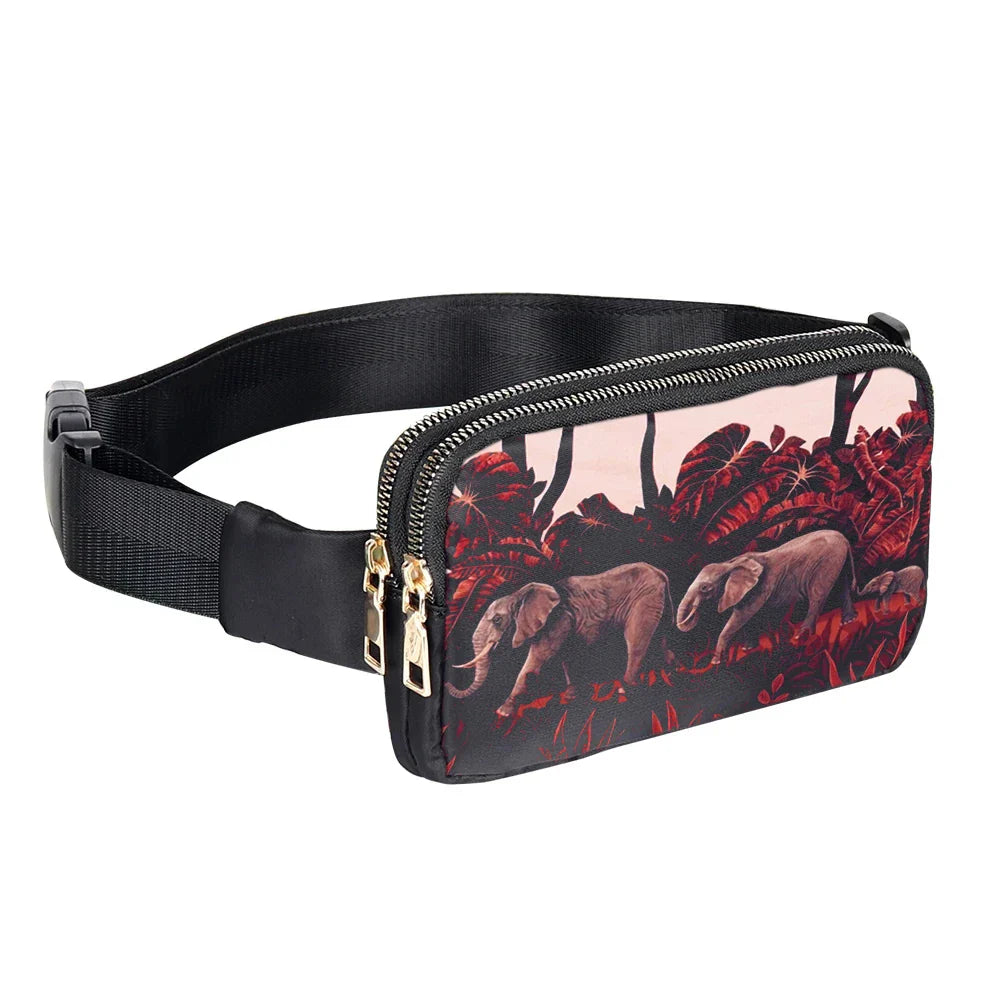 Women Waist Bag Waterproof Crossbody Chest Fanny Pack (Style 1)