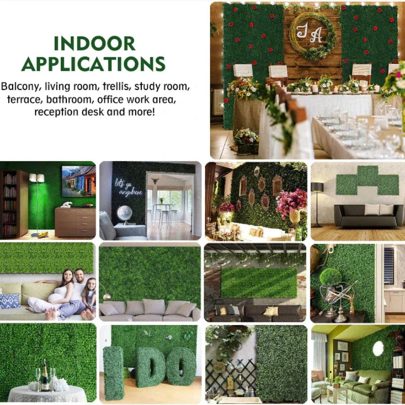 Evergreen Elegance: Artificial Boxwood Hedge Panels for Effortless Indoor and Outdoor Decor