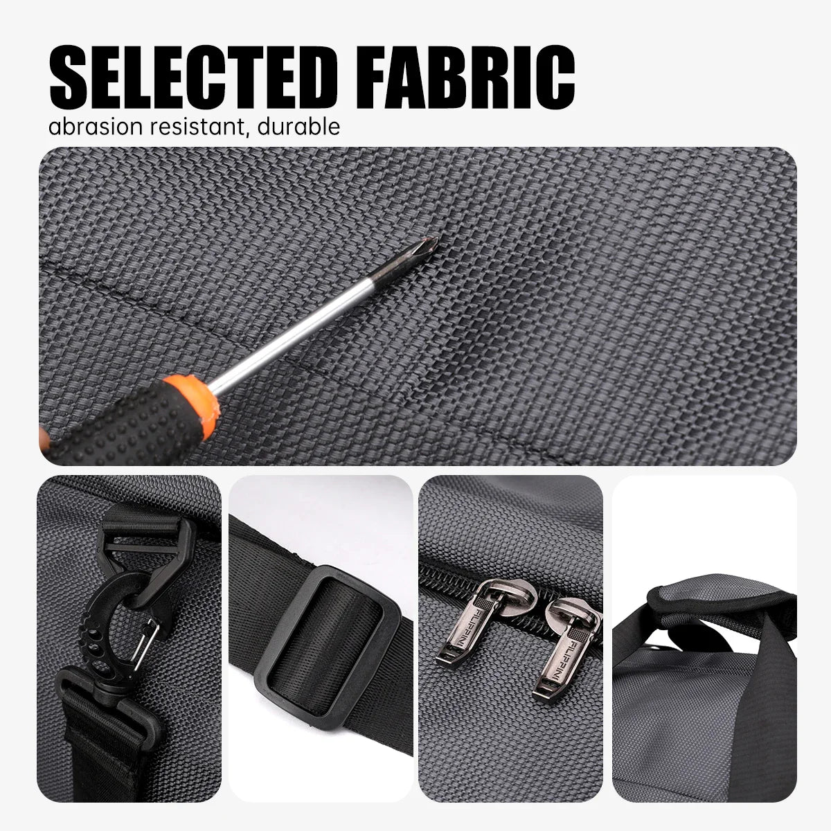Roller Travel Duffel Bag with Fixed Casters Grey