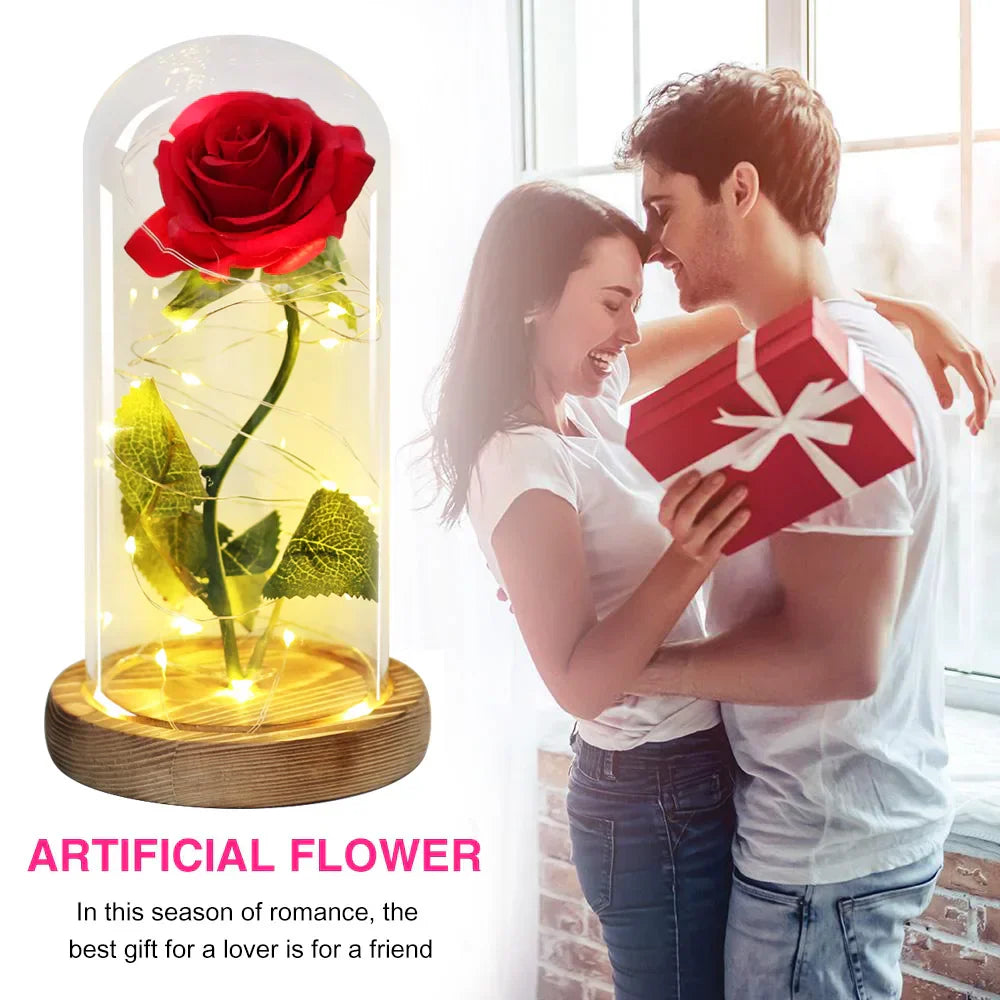 Beauty and the Beast Eternal Rose in Glass
