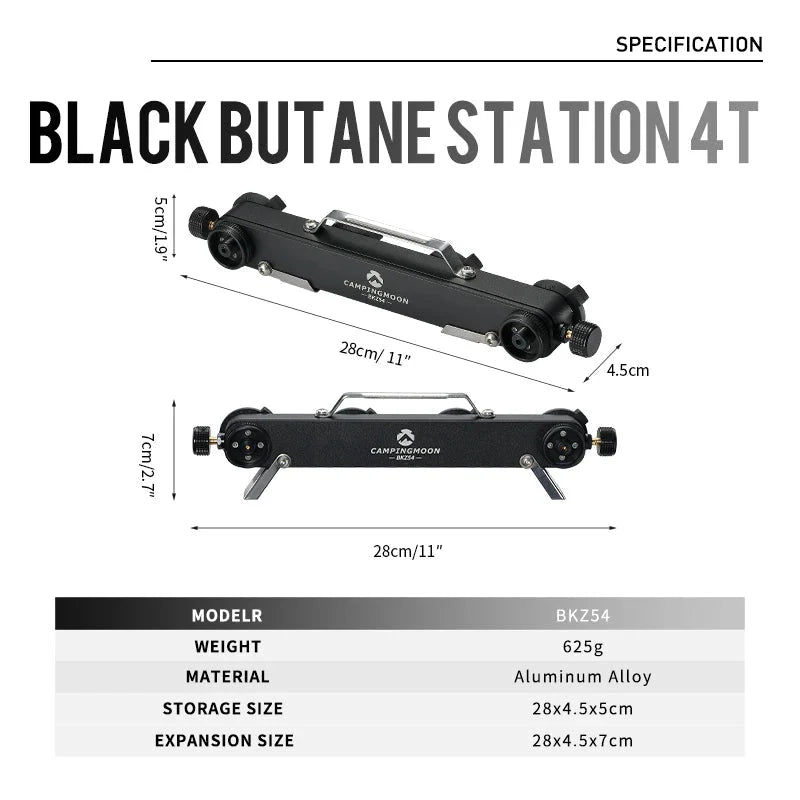 Butane Gas Canister Shifter Adapte Camping Stove Refill Saver Converter Black