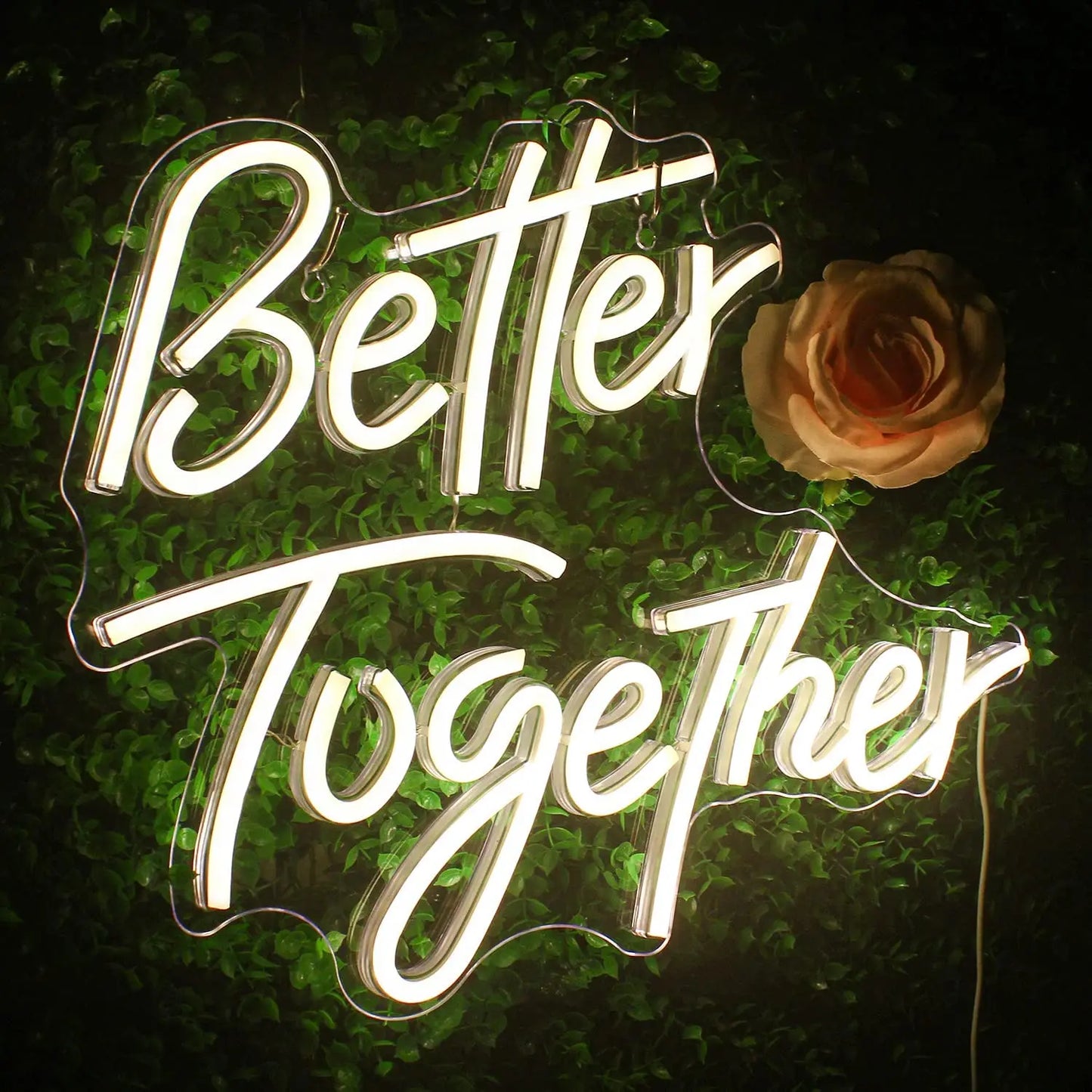 Better Together LED Neon Sign Light - Warm White (42x33.5cm)