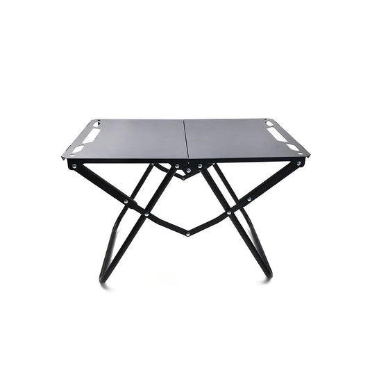 Foldable Hollowed Surface Camping Table Black