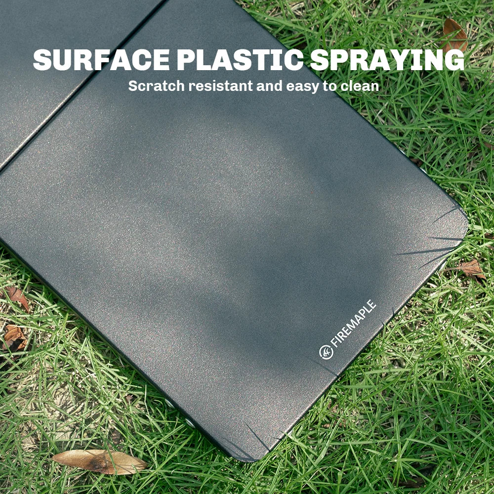 Petrel Ultralight Folding Camping Table 2PCS Portable Aluminum Desk Black