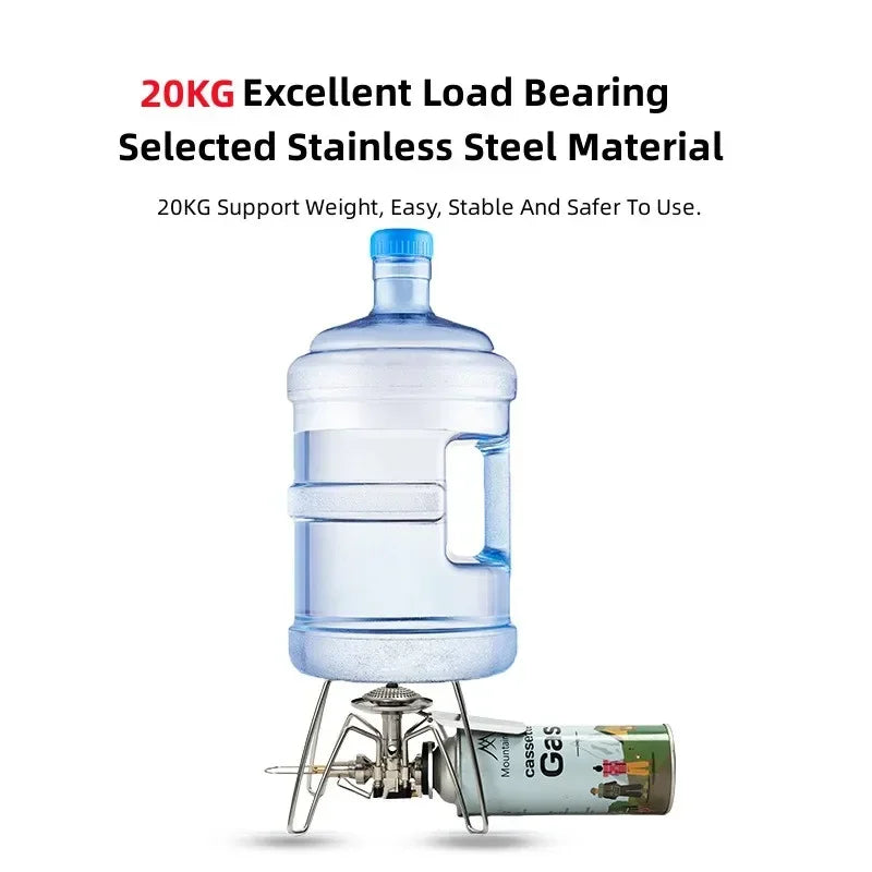 Spider Portable Folding Outdoor Burner Stainless Steel Silver