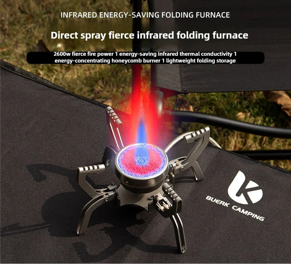 Ultralight Folding Infrared Mini Camping Stove Silver
