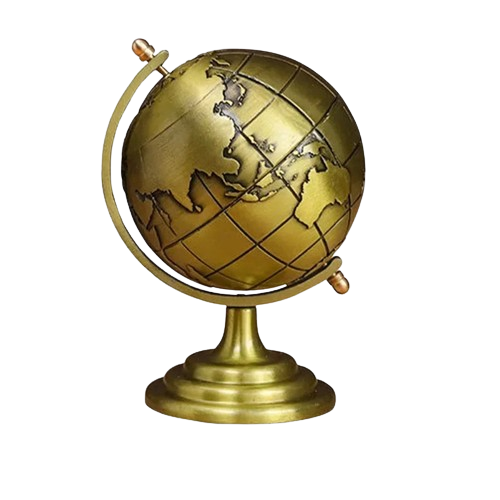 Vintage Metal Globe Ornament