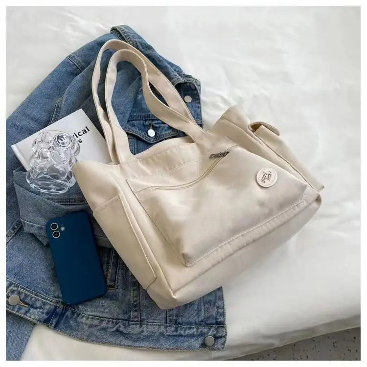 Womens Canvas Tote Bag Large Casual Shoulder Bag