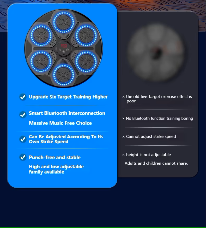 Smart Music Boxing Machine - W/ Bluetooth Connectivity and Gloves