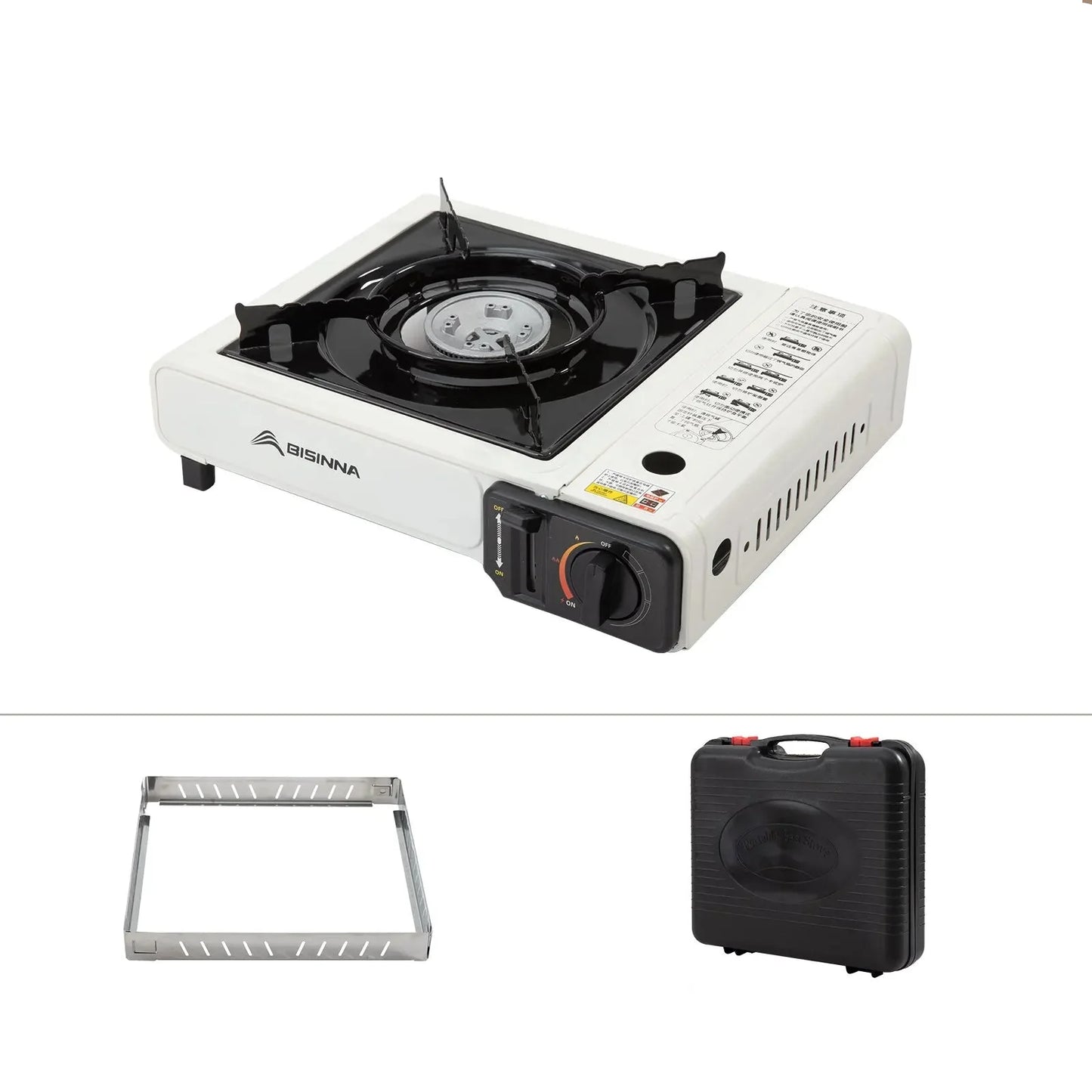 Camping Stove Cassette with 3-Layer Safety White