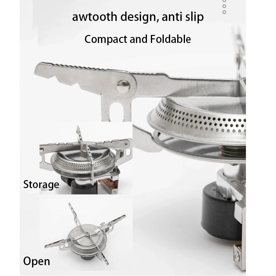 Ultralight Camping Gas Stove Head Silver