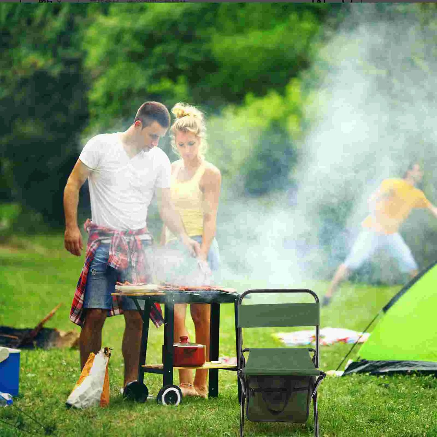 Folding Chair Storage Bag Stool Matza Backrest