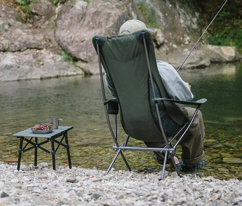 Ultralight Folding Camping Chair Widened Green