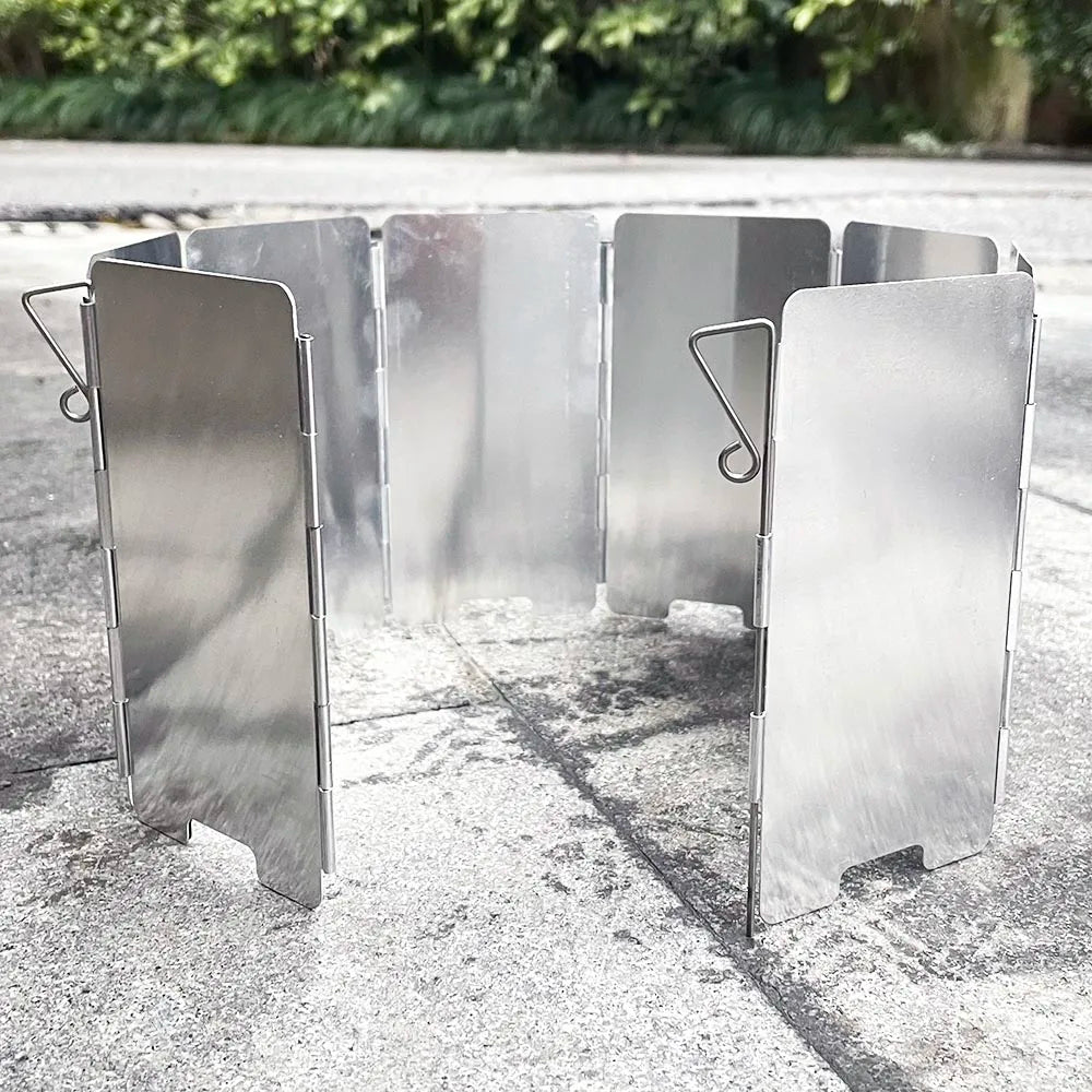 9 Plates Foldable Gas Stove Windshield