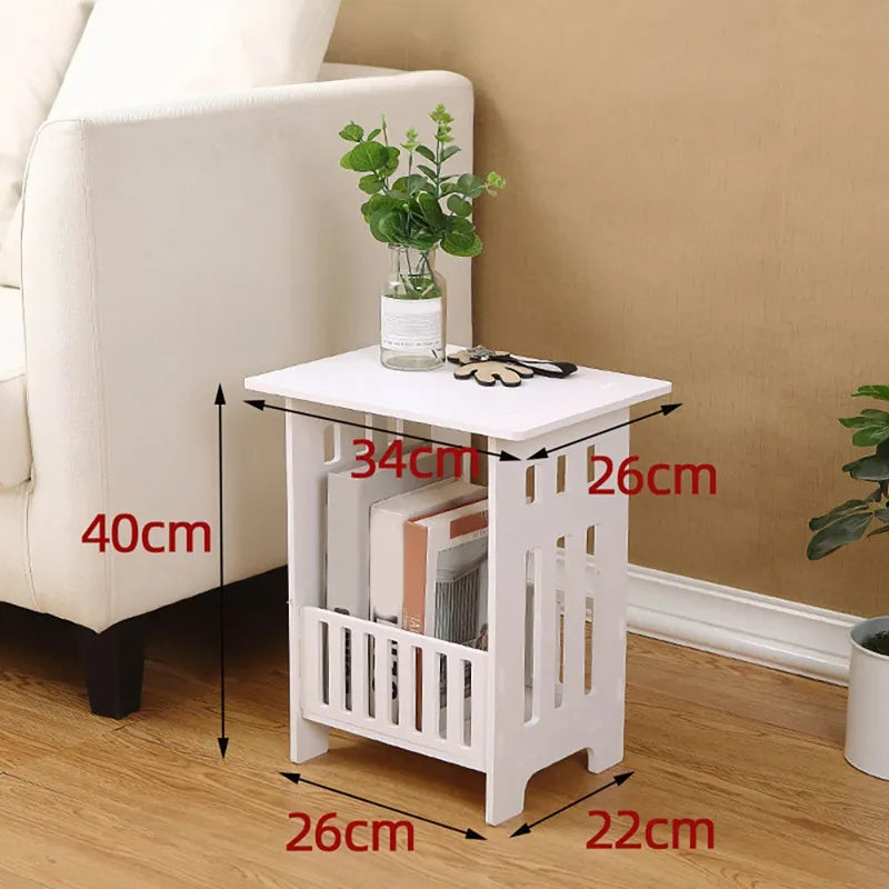 Compact and Chic: Nordic Modern Mini Bedside Table with Storage