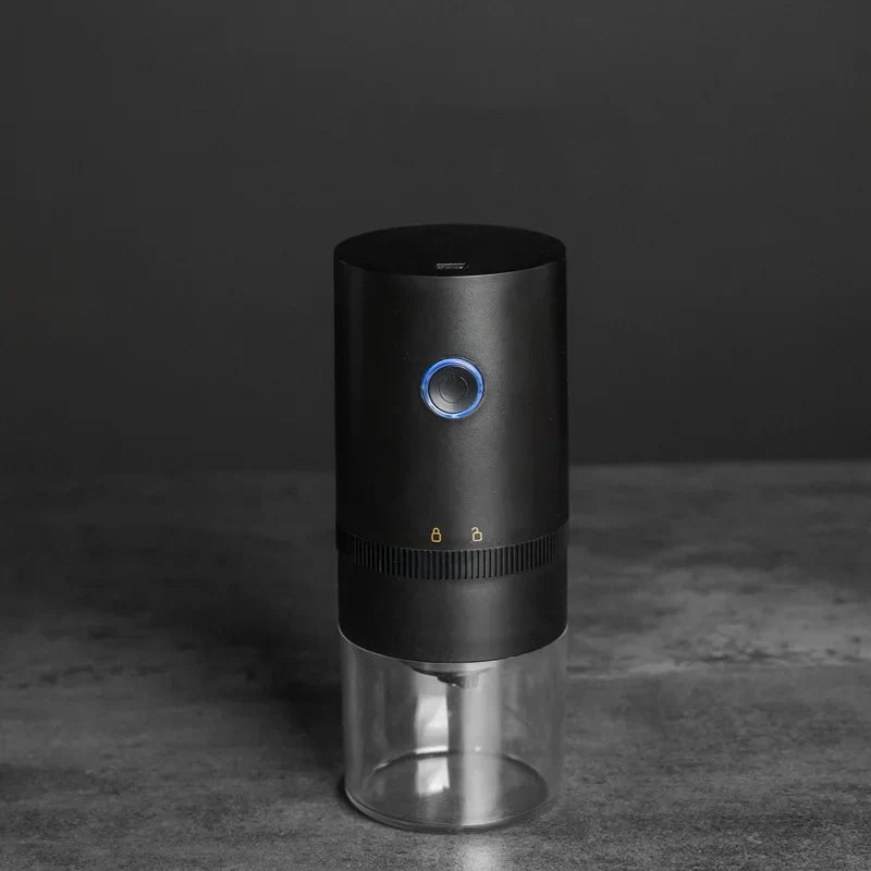 Portable USB C Rechargeable Coffee Grinder Ceramic Burr Mill Black