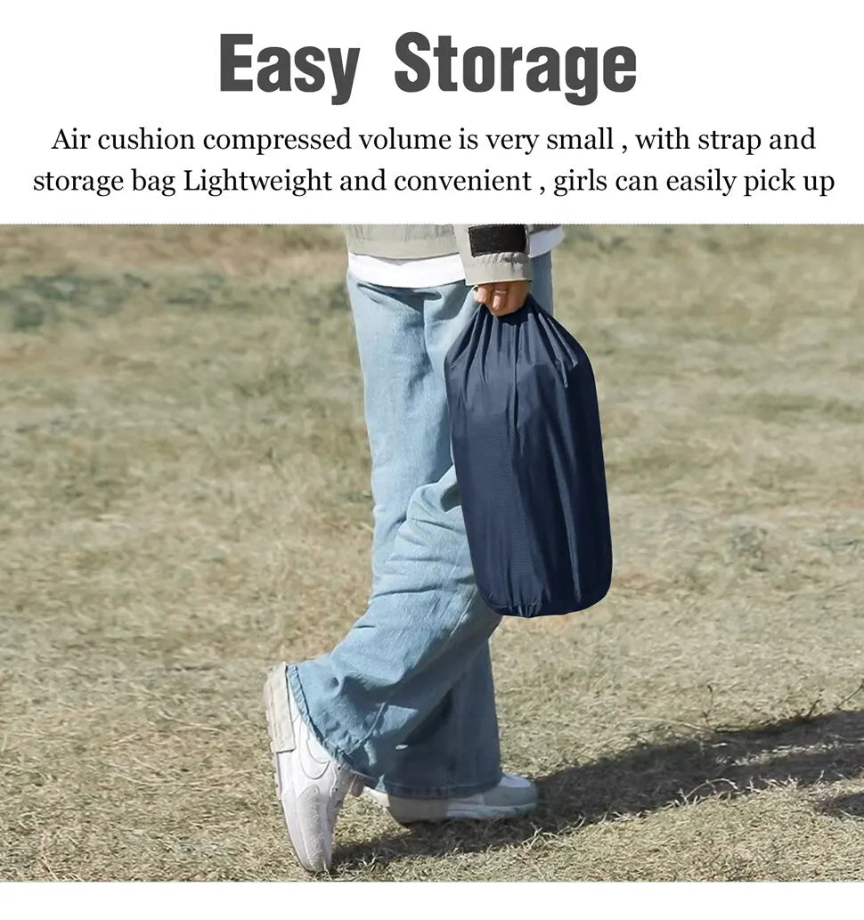 Double Inflatable Mattress with Built-in Pillow Pump