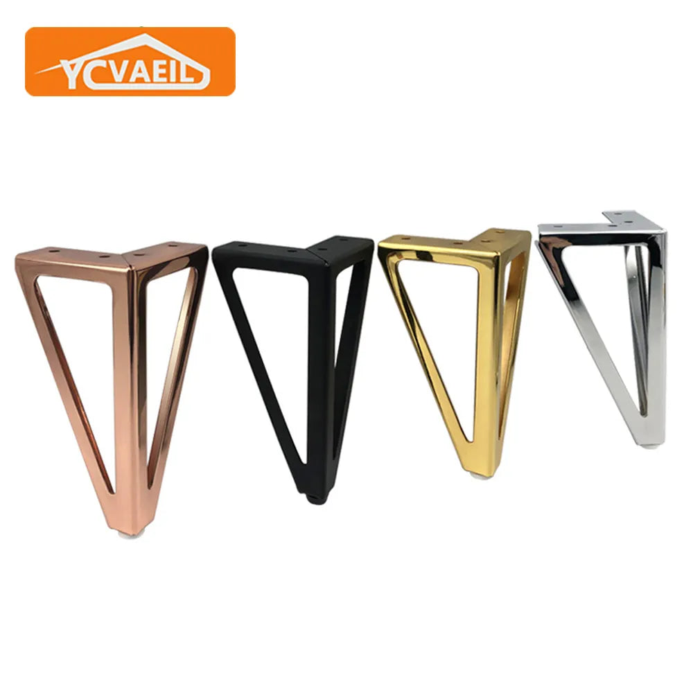 4pcs Height 15cm Legs for Furniture Metal Thickened Iron Sofa TV Cabinet Feet Bathroom Cabinet Bed Coffee Table Replacement Legs