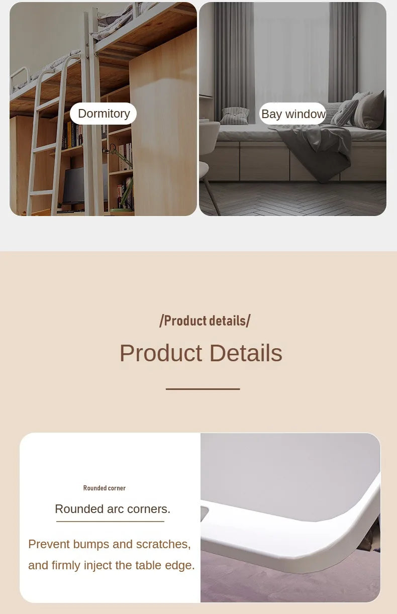 Foldable Radiator-Adjustable Laptop Desk with Drawer