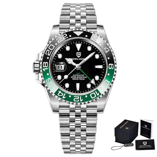 Men's Automatic Mechanical Sapphire Watch (Black Green)