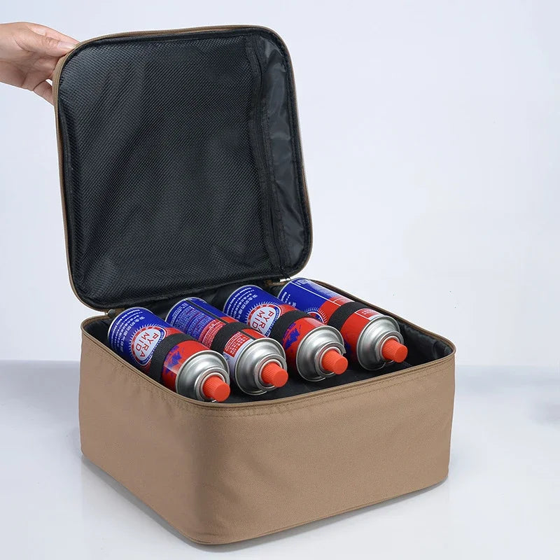 Camping Stove Gas Tank Storage Bag Khaki