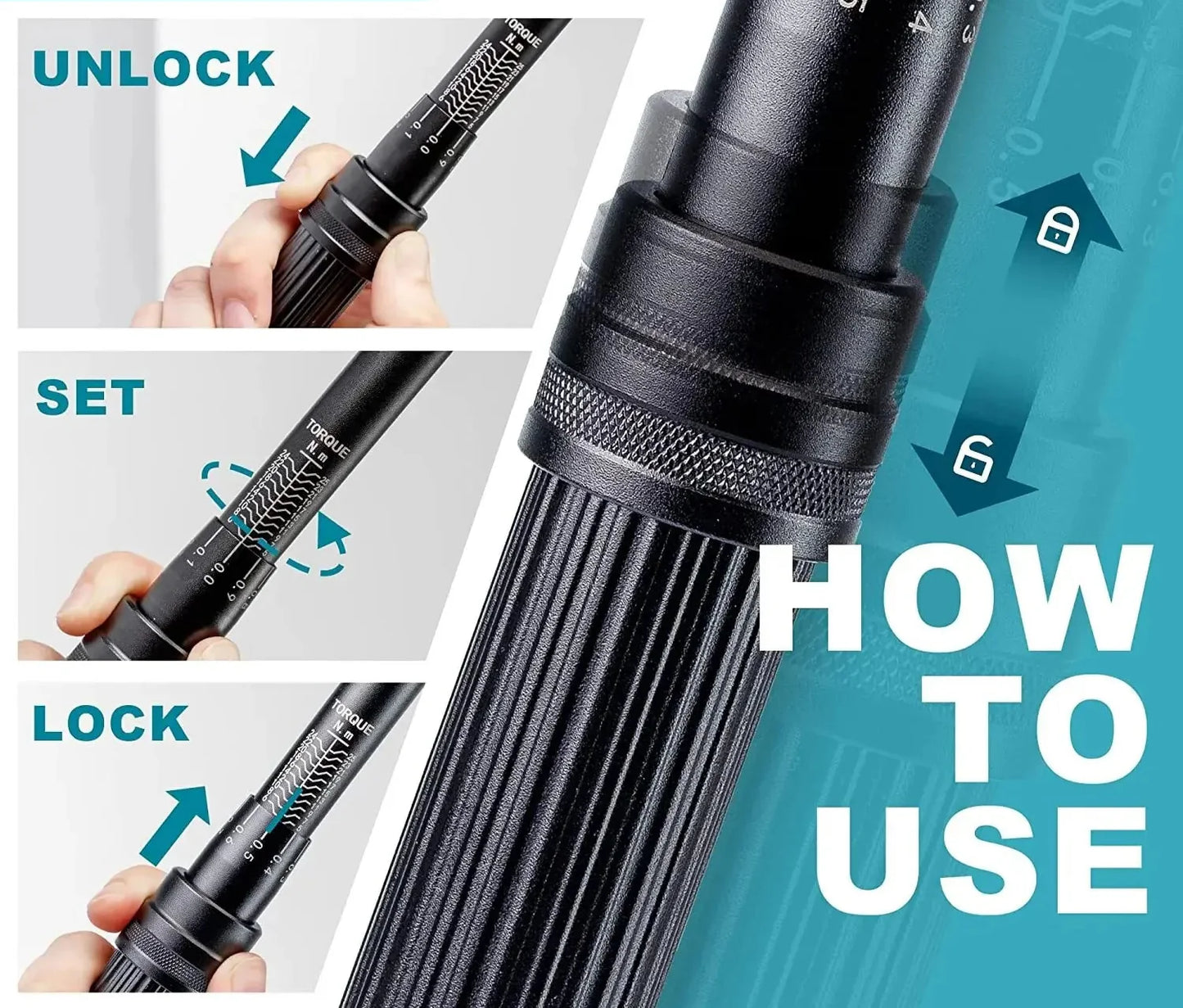 14-Piece Bike Torque Wrench Set Blue