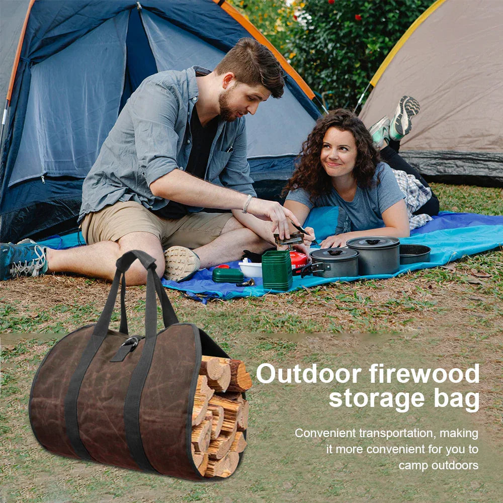 Canvas Firewood Carrier Log Carrying Bag