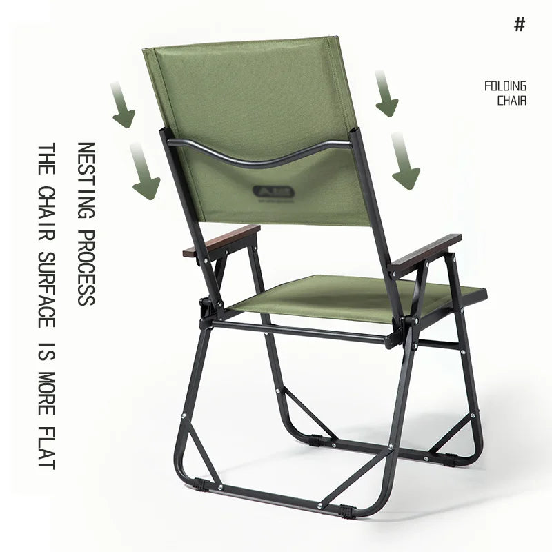 Folding Lounge Camping Chair Kemit Style Green