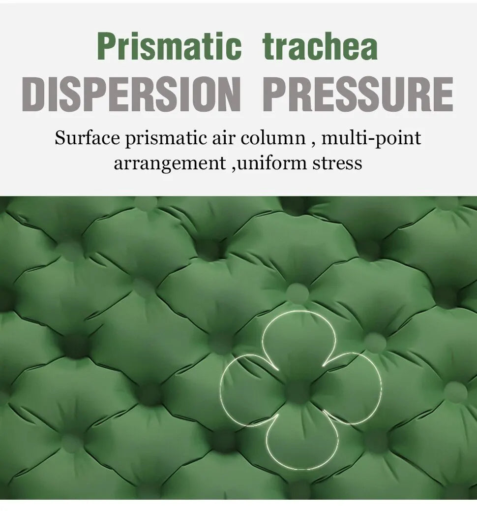 Double Inflatable Mattress with Built-in Pillow Pump