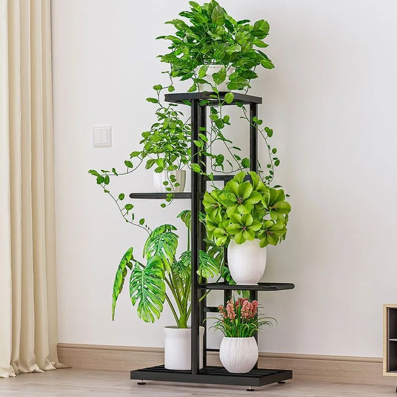 3-Tier Iron Plant Stand for Indoor and Outdoor Use