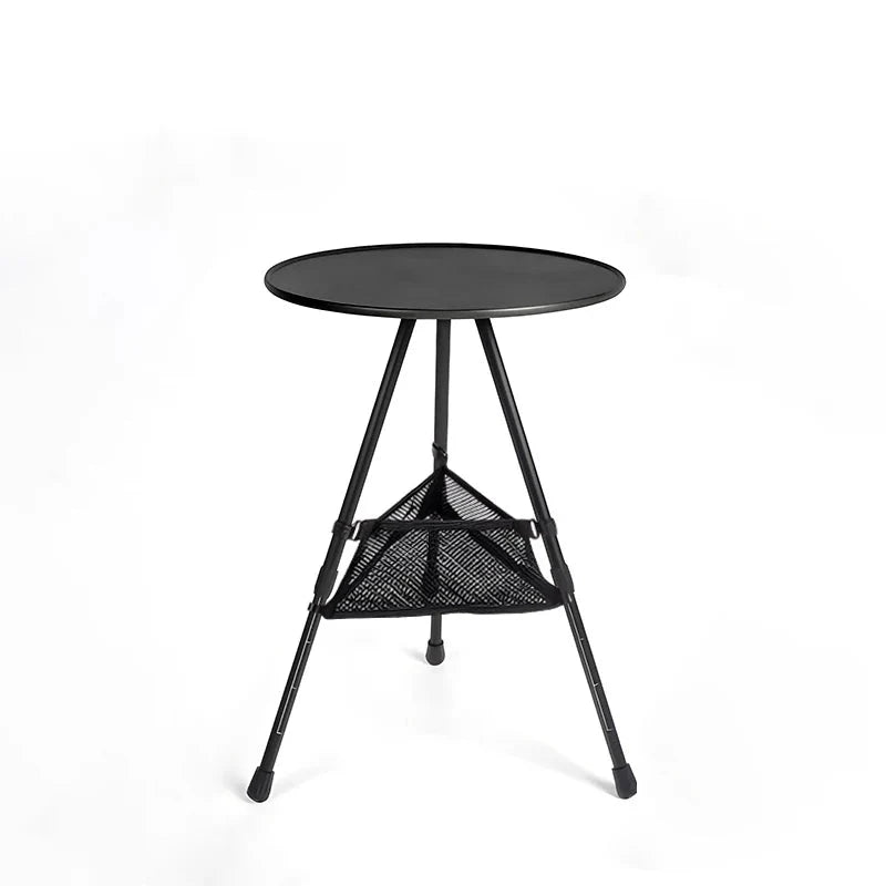 Camping Round Folding Table Black