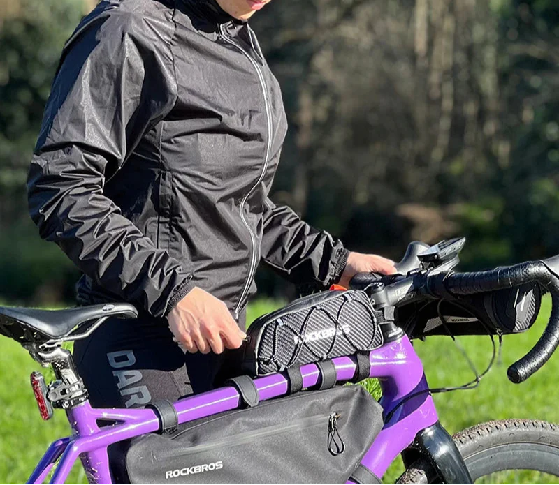 Waterproof Top Tube Bike 1L Ultralight Cycling Bag Black