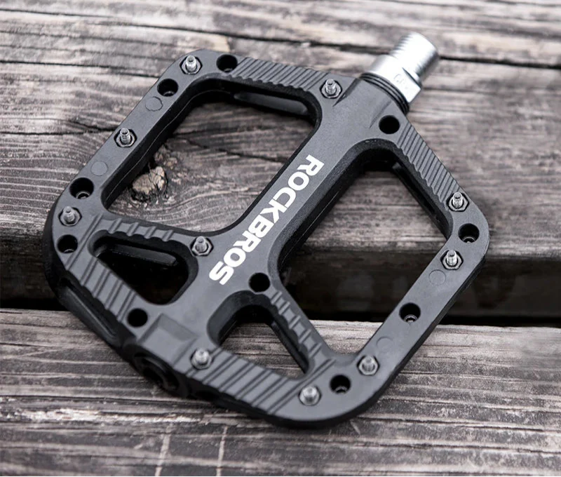 Ultralight Flat Platform Bicycle Pedals Nylon Composite Black
