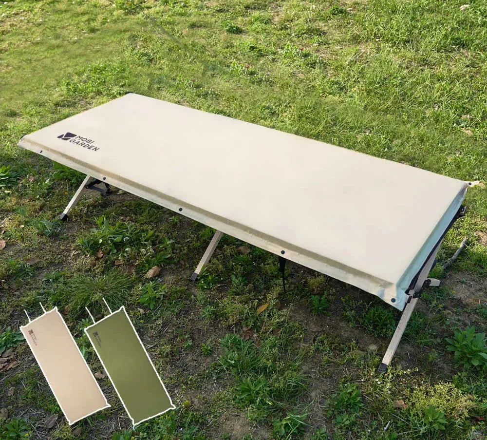 Inflatable Camping Air Mat Single with PU Foam Core Brown