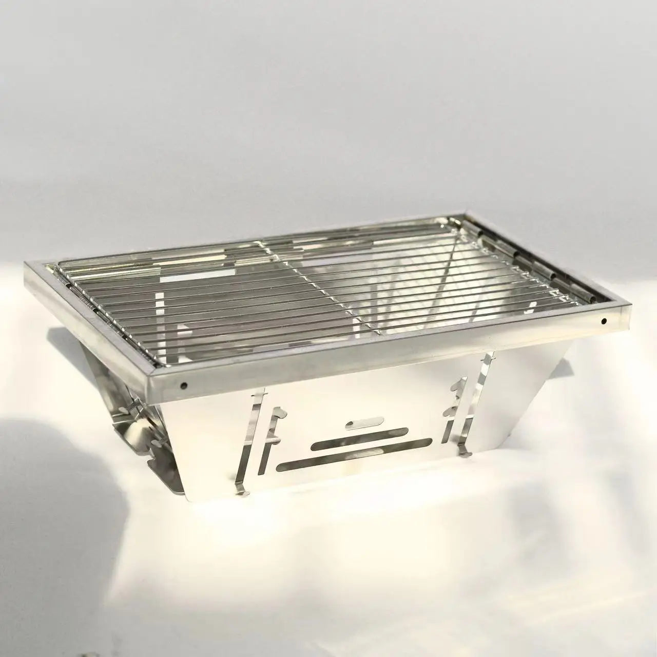 IGT Camping Folding Barbecue Stove Silver