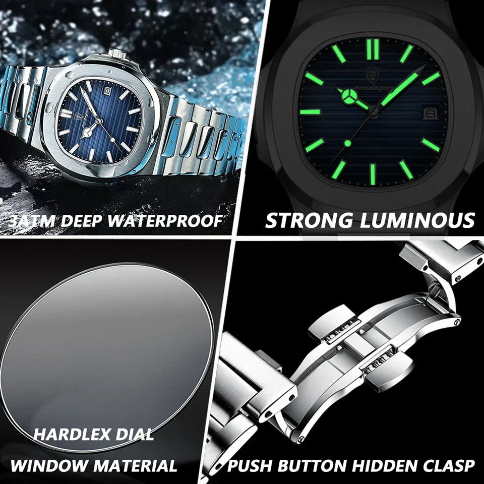 Luxury Watch Business Waterproof Male