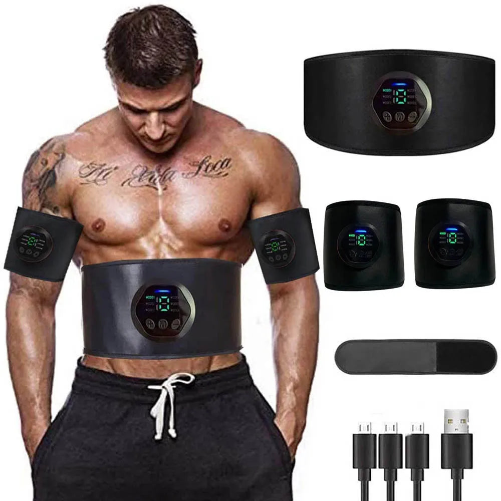 Electric ABS Stimulator Belt - EMS Abdominal Exerciser for Fitness Training