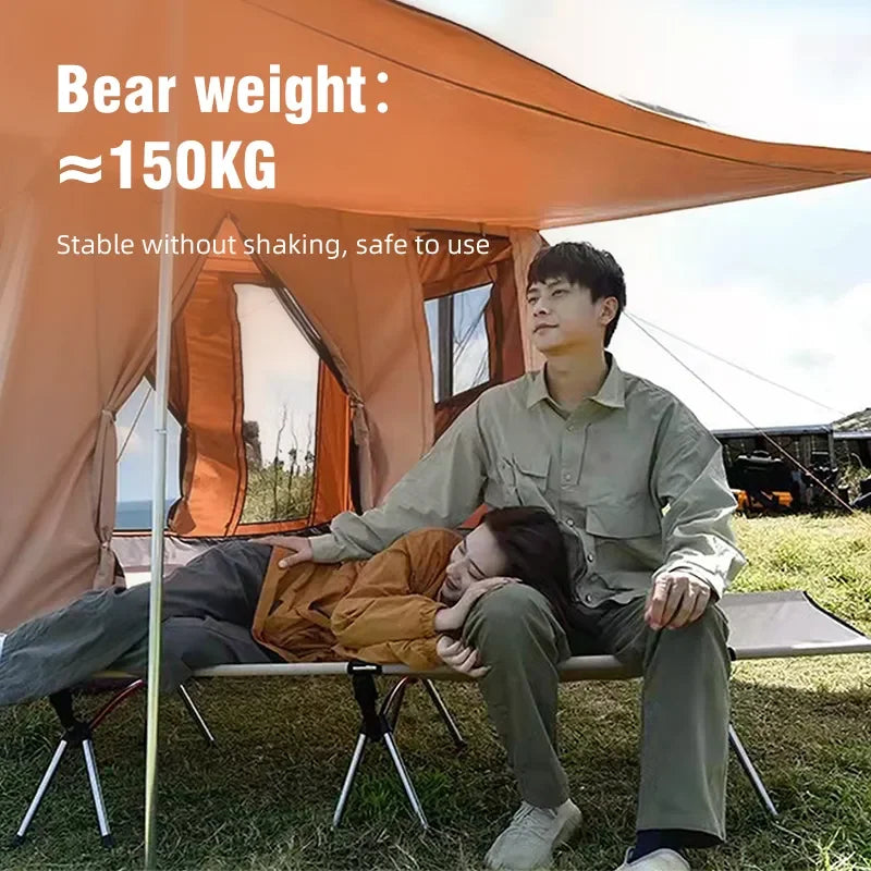 Portable Folding Camping Cot Outdoor Bed Khaki